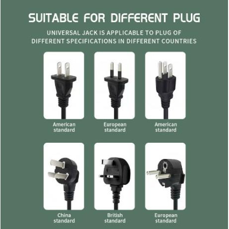 Eight Port 3 Usb 1 Type C Colokan Kabel Listrik Stopkontak Kabel Sambungan Kabel