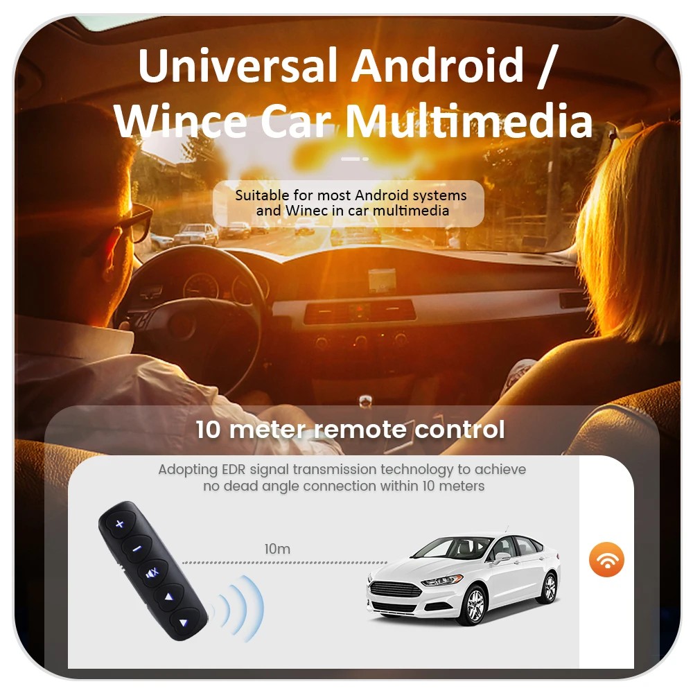For Android Car Remote Control Electronics Accessories Automobiles Parts 10KEYS Steering Wheel Contr