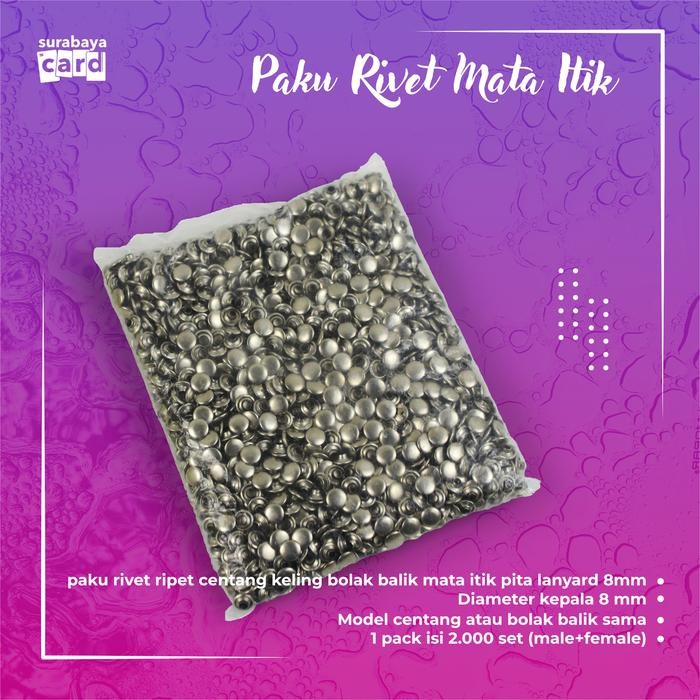 

Promo Paku Rivet Ripet Centang Keling Bolak Balik Mata Itik Pita Lanyard 8Mm Berkualitas