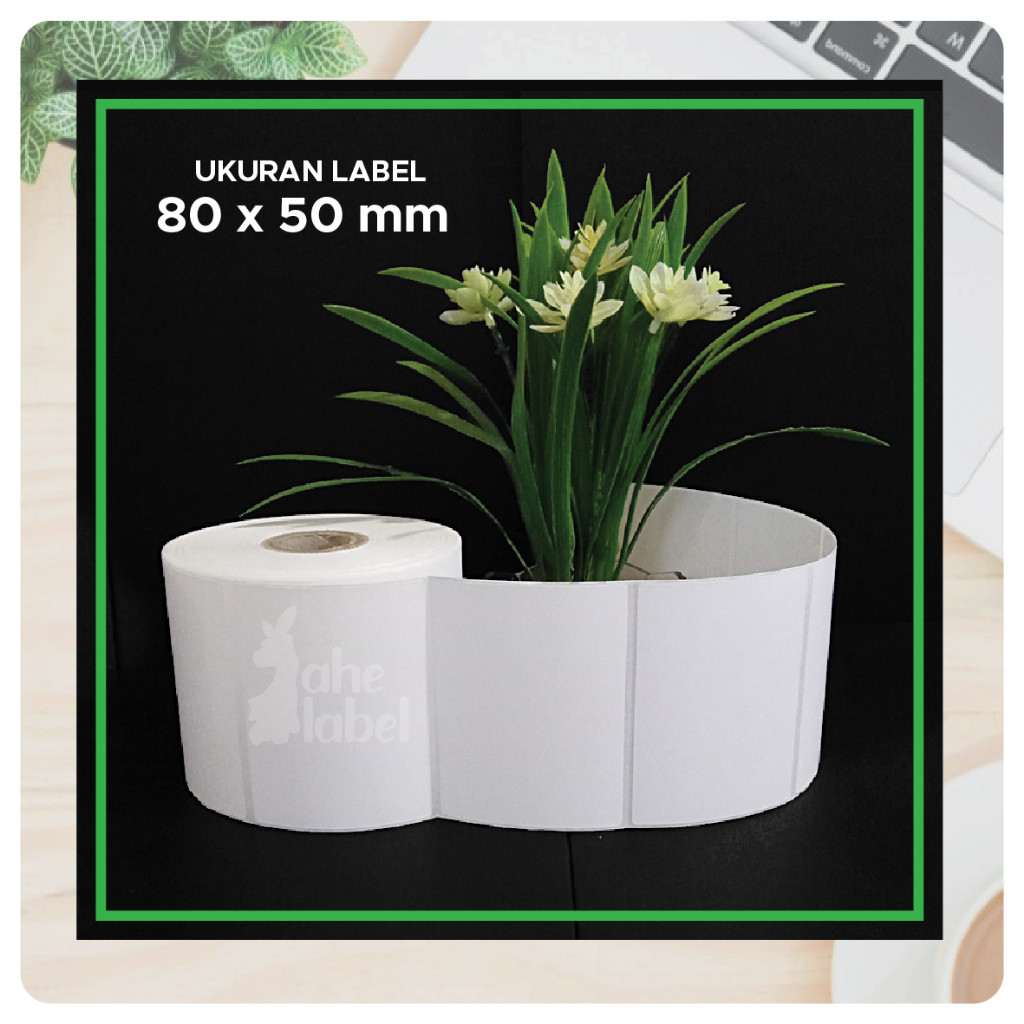 

LABEL BARE SEMICOATED 80X50 MM