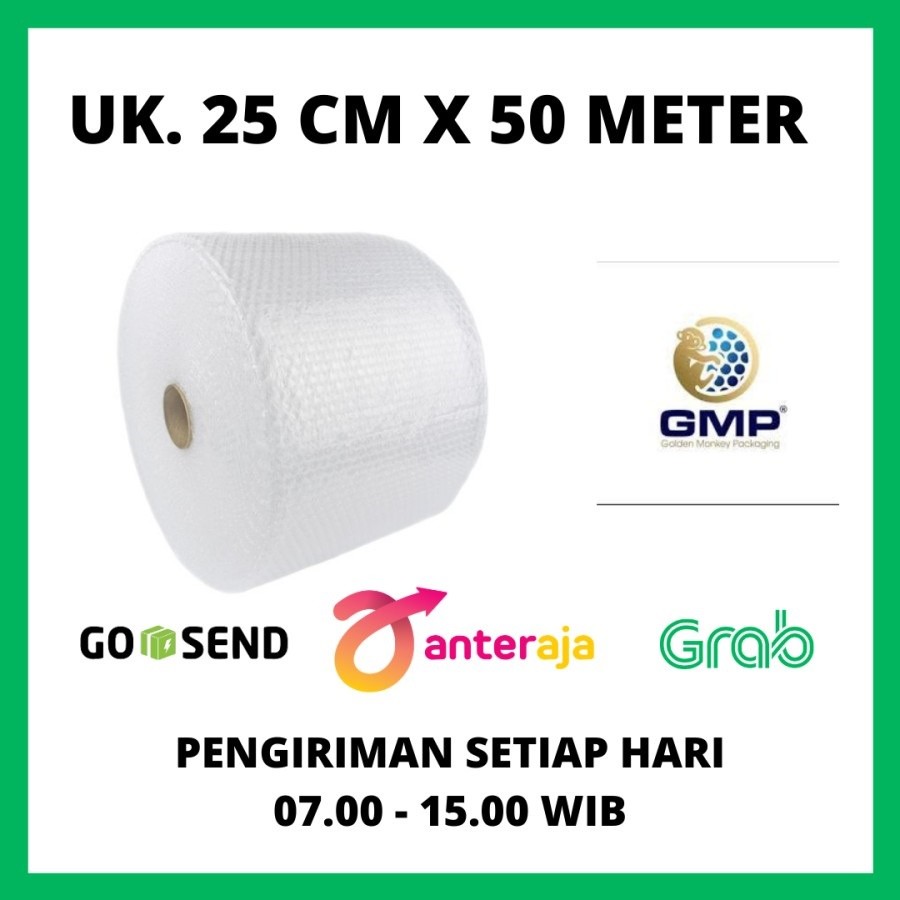 

Bubble Wrap Roll Murah (50X25) Premium 50 Meter X 25 Cm / Gmp Kingsman Murah / Bubble Wrap Tebal