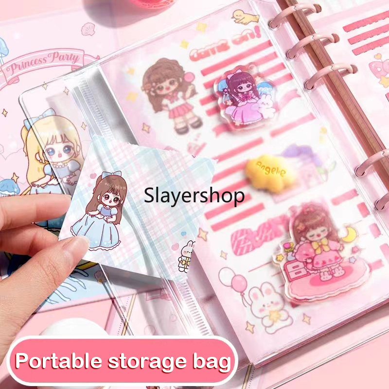 

Buku binder A6 aesthetic Buku tulis karakter lucu Spiral notebook loose-leaf cute korea Buku catatan