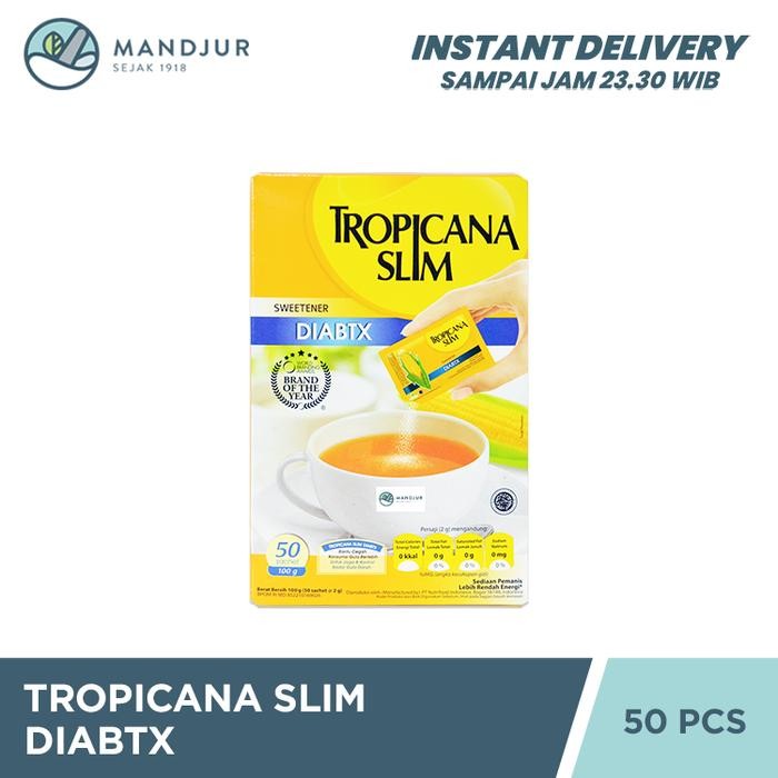 

Tropicana Slim DIABTX 50 Sachet - Pemanis Alami Diabetes Bebas Kalori