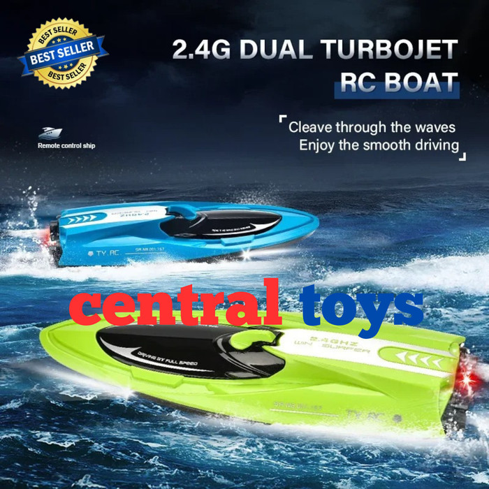 terbaru  mainan rc speed boat fayee fy009 twin turbo jet 2.4ghz kapal rc boat ready