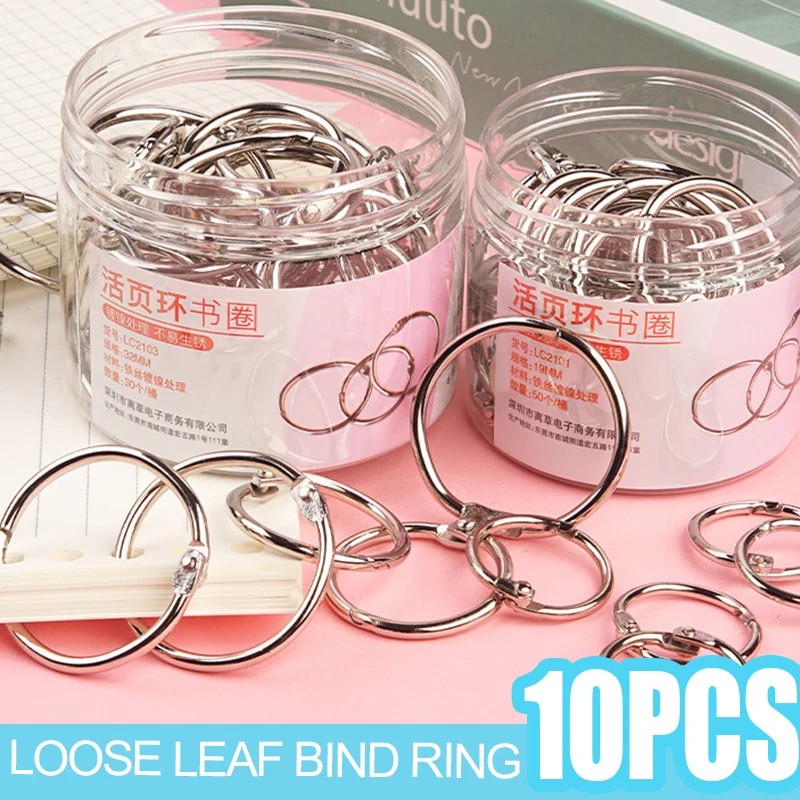 

38/50Mm Metal Loose-Leaf Binder Rings Notebook Index Cards Album Binding Clip Diy Multifunctional