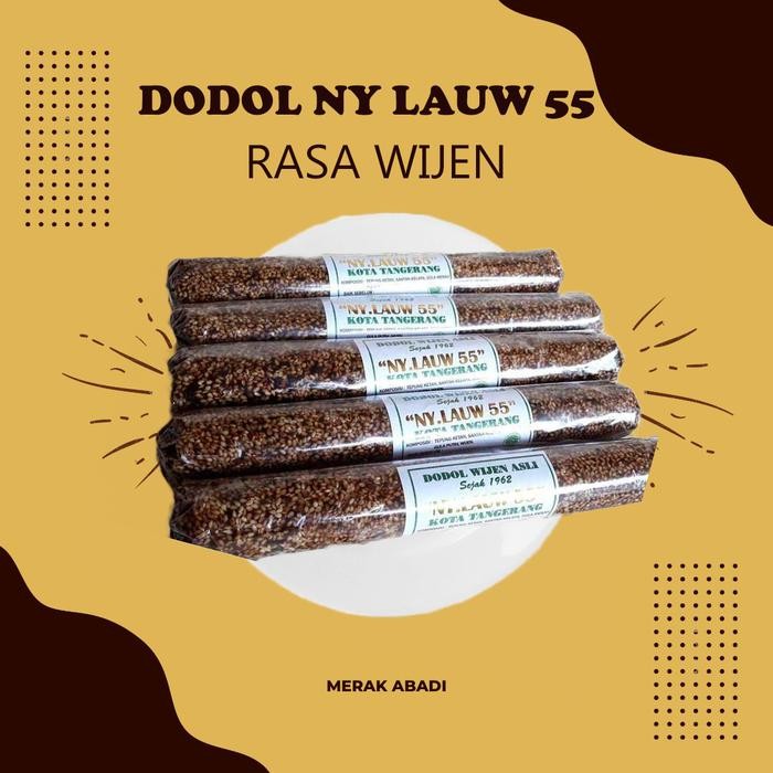 

Dodol Ny Lauw 55 Halal Asli Tangerang Rasa Wijen 1 kg