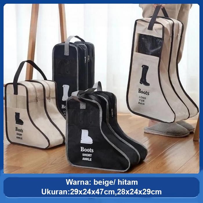 KirimcepatBoz- Tas Sepatu Boot Anti Debu Tempat Penyimpanan Sepatu Boot Panjang