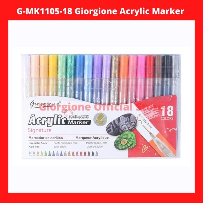 

G-Mk1105 Giorgione Acrylic Marker Pen Set Spidol Akrilik Cat Paint #Gratisongkir
