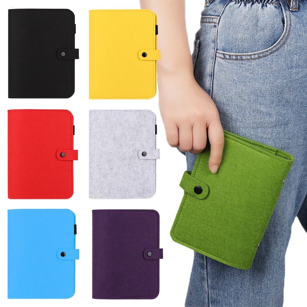 

A5 A6 Colorful Fashion Travel Diary Office Supplies Felt Shell Portable Diary Felt Notebook Ring