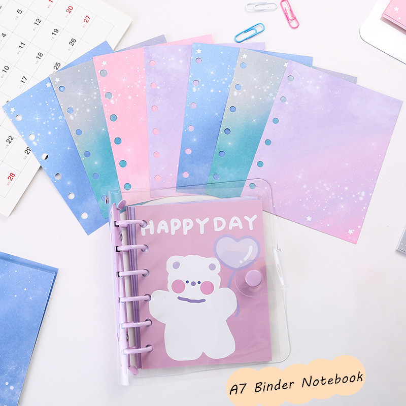 

Sharkbang A7 Ring Notebook Transparent Kpop Photocards Idol Book Sky Refill Paper Loose Leaf Journal