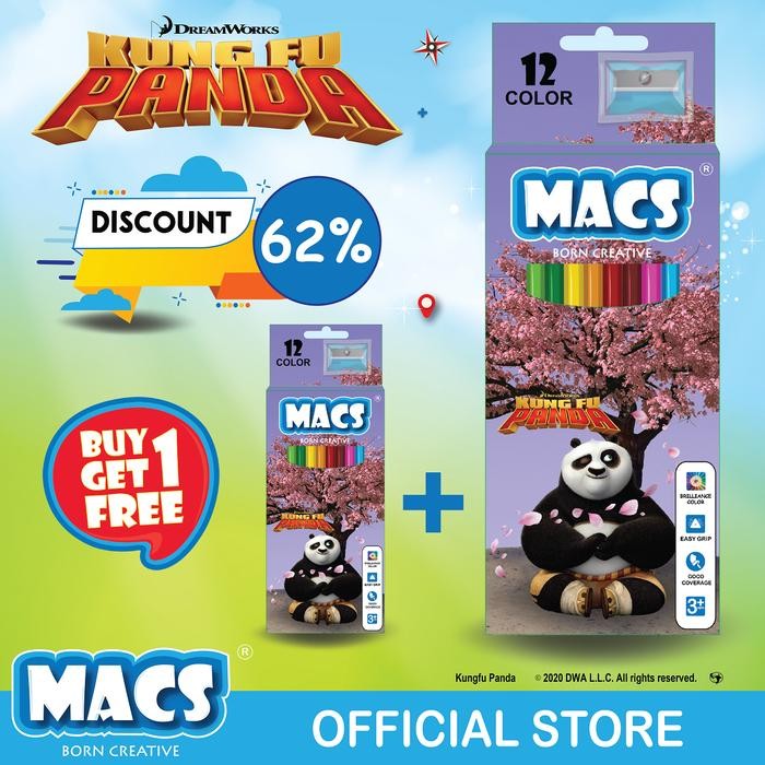 

Kung Fu Panda (12 Colors) Buy 1 Get 1 Free #Gratisongkir