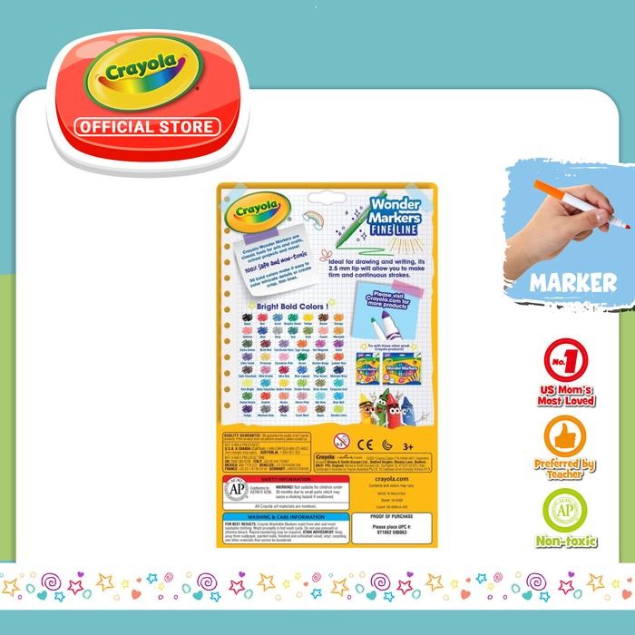 

Spidol Warna Crayola 50Ct Colors Wonder Markers #Gratisongkir