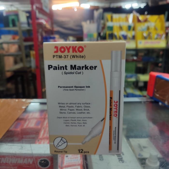 

Spidol White Paint Marker Merk Joyko Isi 12 #Gratisongkir
