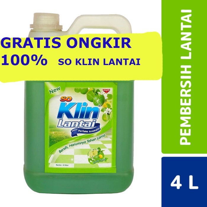 So Klin lantai Jerigen 4 Liter Wings Soklin Lantai 4 Liter