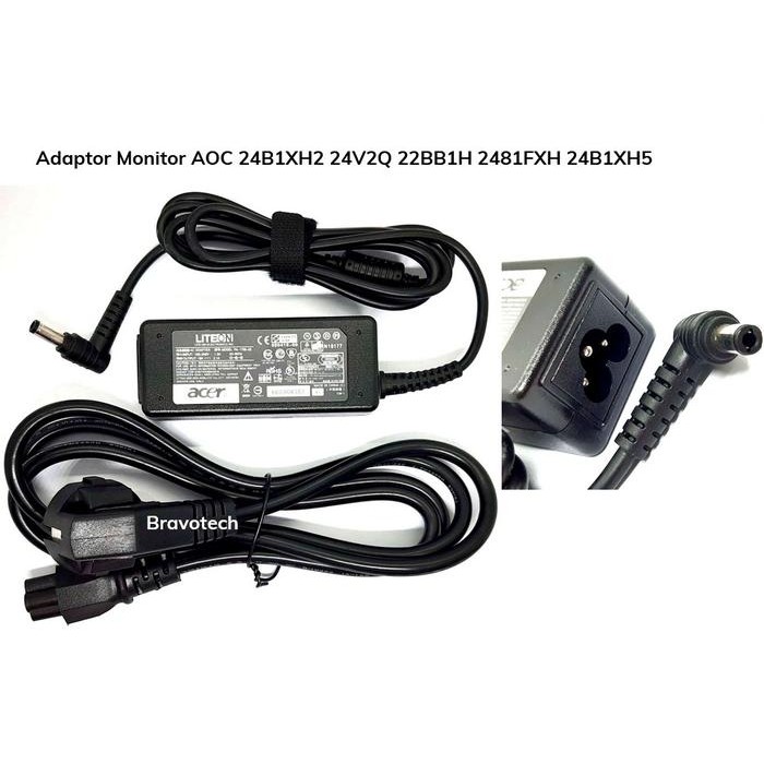 Adaptor Monitor AOC 24B1XH2 24V2Q 22BB1H 2481FXH 24B1XH5 New Garansi