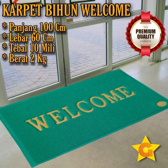 

Kualitas No1 Karpet Keset Bihun Welcome 60X100Cm 10Mm Yugen Anti Slip