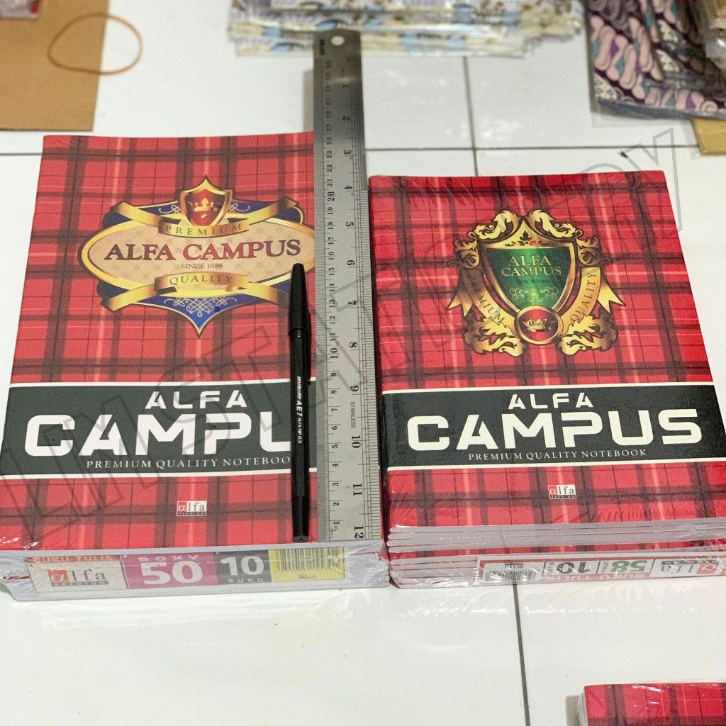 

Buku Tulis Alfa Campus 50,36 Lembar (isi 10 Buku) Boxy - Kwarto