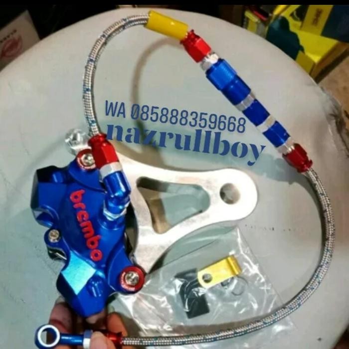 paket kaliper brembo belakang satria fu set braket dan selang PSI