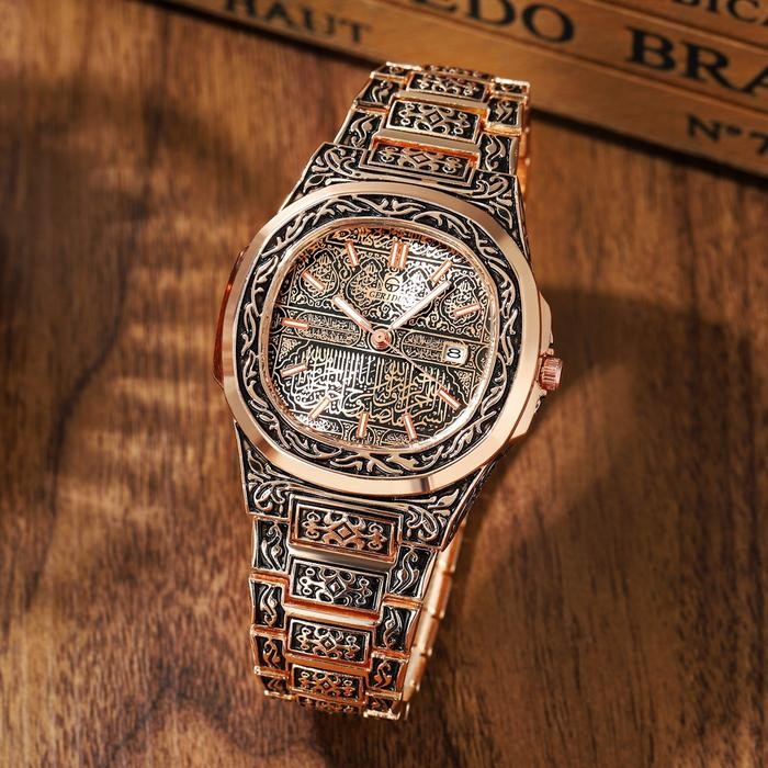 BEST SELLER! Jam Tangan Pria JP-29 NEW ARAB BINBOND Original Motif Ukir Kaligrafi Arab Full