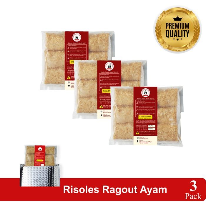

PastikanTerjaminMutunya- RISOL FROZEN RISOLES RAGOUT AYAM ISI 6 KHUSUS GRAB GOJEK