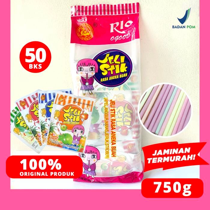 

PastikanTerjaminMutunya- PERMEN JELI SEDOTAN / STIK PENDEK - JELLY STICK ANEKA BUAH 50 BKS