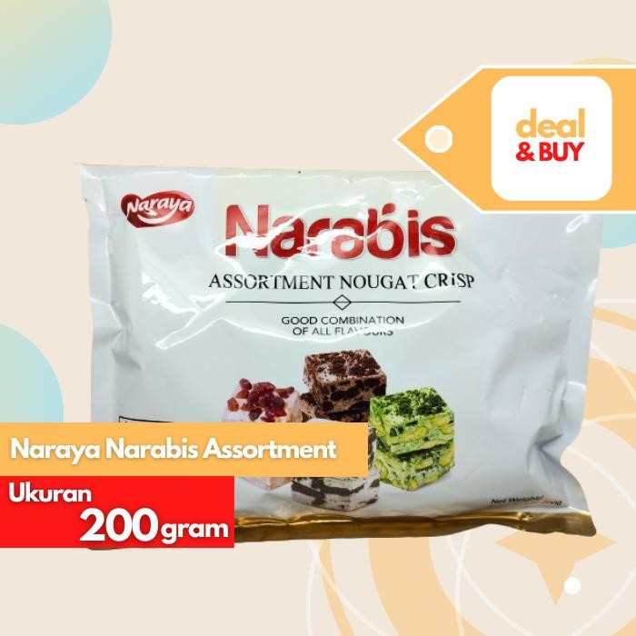 

PastikanTerjaminMutunya- Naraya Narabis Assortment Nougat Crisp/ Aneka Nougat dengan Kukis 200g
