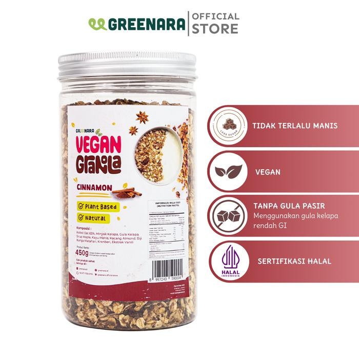 

PastikanTerjaminMutunya- Vegan Granola Cinnamon 450gr / Granola Kayu Manis