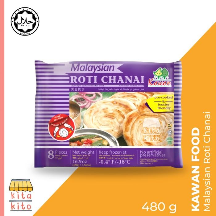 

PastikanTerjaminMutunya- Roti Chanai Malaysia Roti Cane Frozen Kawan Food 480 gram