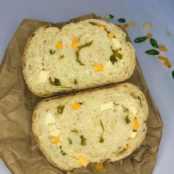 

PastikanTerjaminMutunya- Jalapeno Cheese Sourdough, Roti gandum tanpa ragi instan