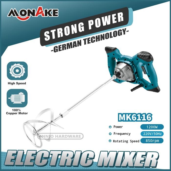 MONAKE Mesin Pengaduk Cat / Paint Mixer / Electric Mixer MK 6116