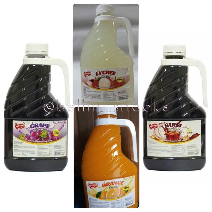 

BnyKpilihAnSkrG- Naraya Cordial Syrup Sirup Lychee Leci/Orange/Anggur/Sarsi Sirup 1 ltr