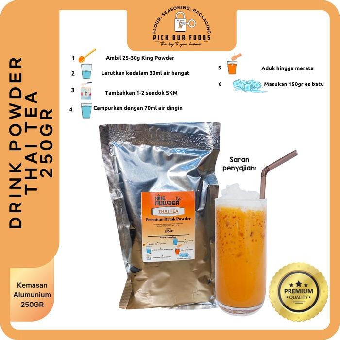 

BnyKpilihAnSkrG- Premium Thai Tea Powder Drink / Bubuk minuman Thai Tea 250gr Termurah