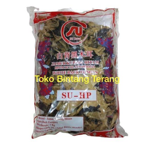 

BnyKBonusBelidiMari- Jamur Kuping Hitam Putih SU Brand 1 kg/White Back Fungus SU-HP 1000 gr