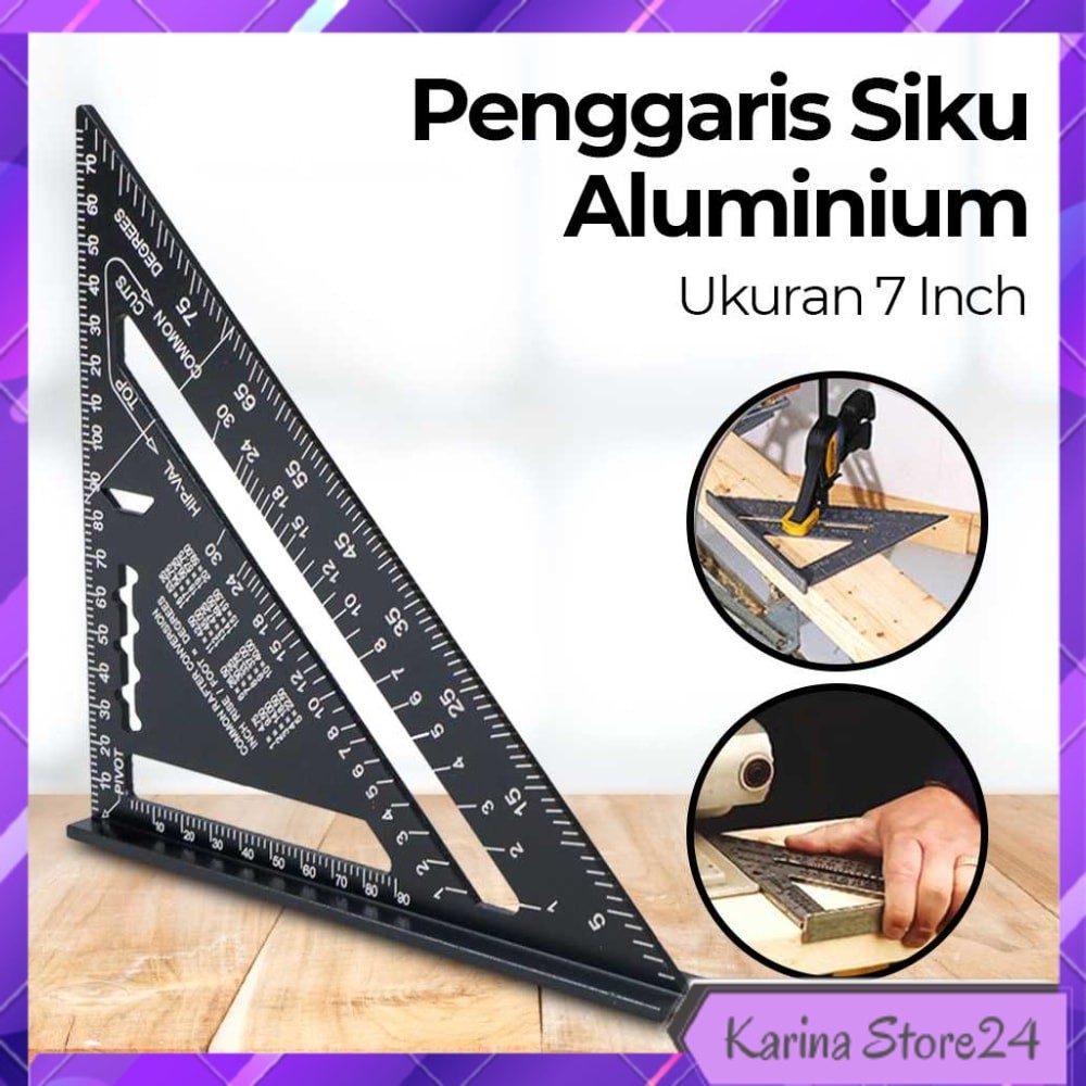 

PENGGARIS SIKU MISTAR TRIANGLE RULER ALUMINIUM 7 INCH - A10D01