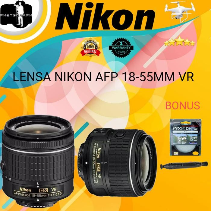 Cam- Lensa Nikon Af-P 18-55Mm Vr / Nikon Afp 18-55Mm Vr / Lensa Afp 18-55Mm