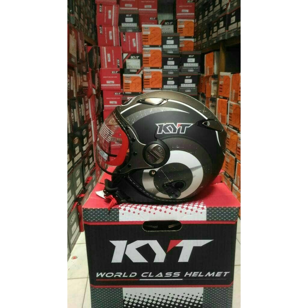 KYT ELSICO BLACK GUN METAL DOFF