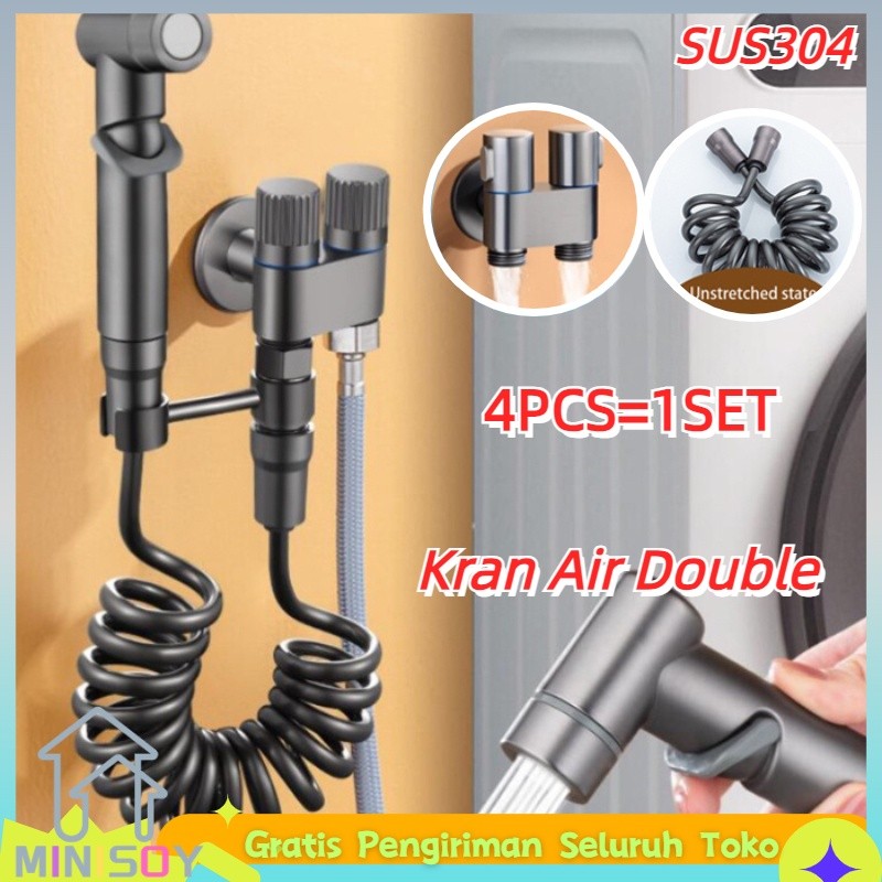 JET SHOWER TOILET BIDET SET KRAN CABANG SHOWER 1/2INCH SHOWER KRAN AIR CABANG KERAN AIR WASTAFEL JET