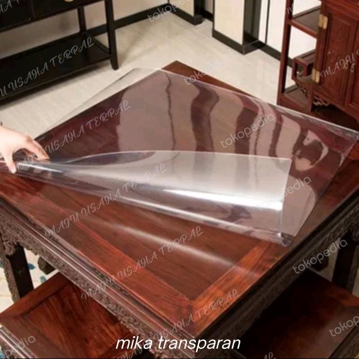 taplak meja makan/mika bening meteran/taplak meja plastik tebal [kualitas terbaik]