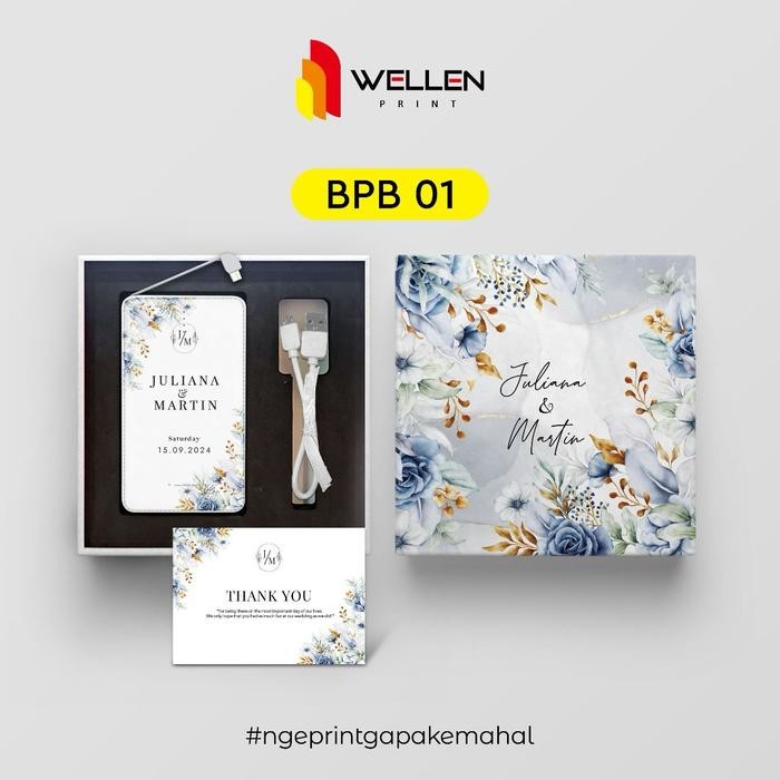 Wellen Print Cetak Gift Set Power Bank Custom Print / Paket Souvenir Corporate Hampers Powerbank