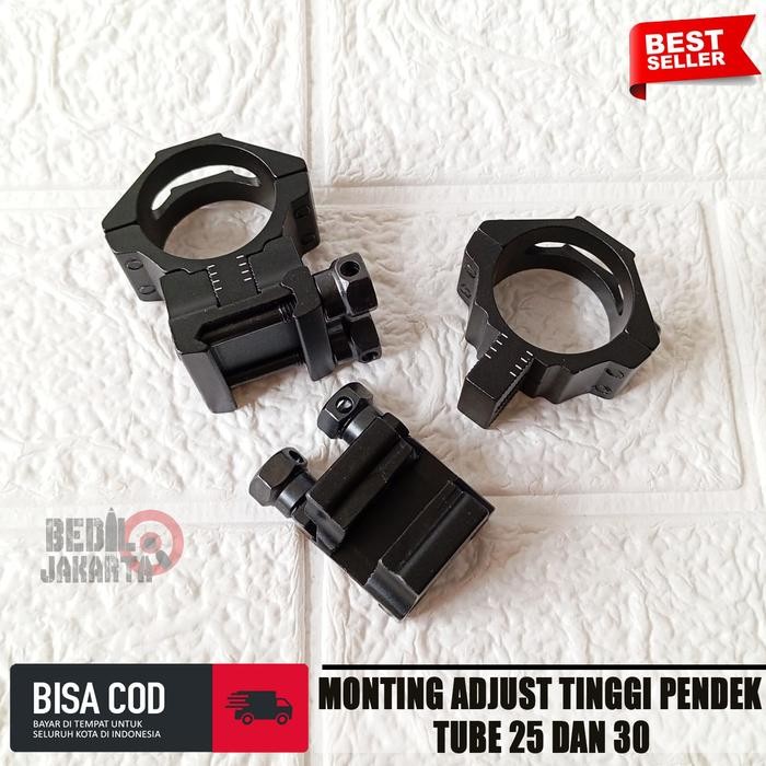 Monting Adjust Tinggi Pendek Mounting Teleskop Rel 22 Tube 25 Dan 30