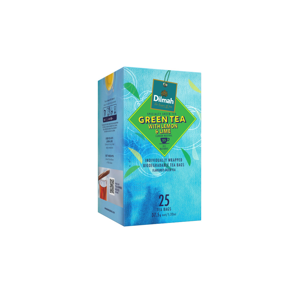 

Dilmah Yum Green Tea With Lemon Lime 25s - Teh Celup