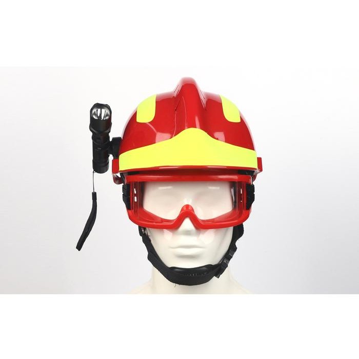 TERBARU F2 Safety Rescue Helmet Emergency Rescue Fire ABS helmet With Headlamp BISA GRAB