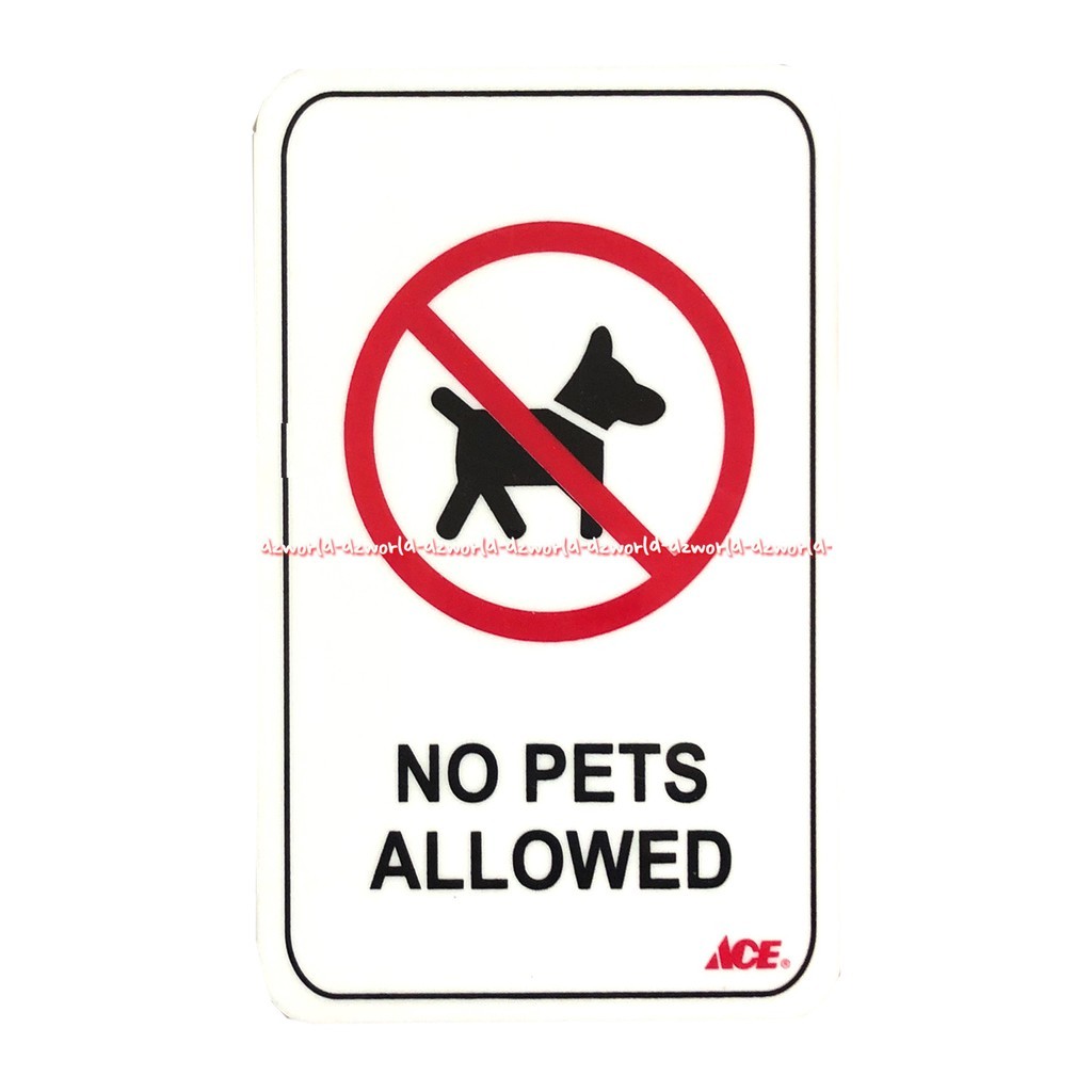 

Kris Sn Acrylic Stiker Tanda No Pets Allowed Sticker Tanda Hewan Peliharaan Dilarang Masuk Akrelik
