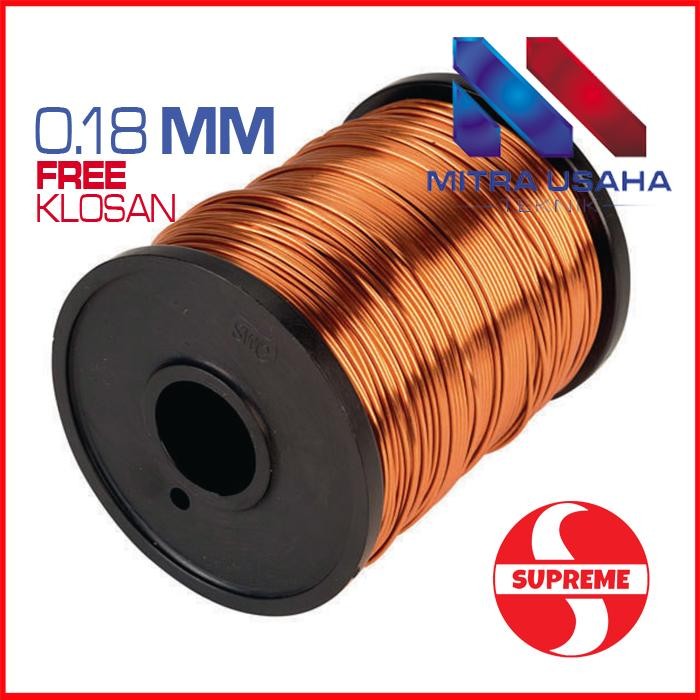 PREMIUM KAWAT TEMBAGA EMAIL 0.18 MM ENAMEL WIRE COOPER GULUNG DINAMO ILMAIL