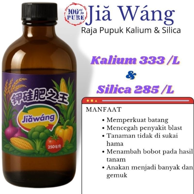 JIA WANG JIAWANG RAJA PUPUK CAIR KALIUM PLUS SILICA SILIKA MURNI PERANGSANG BUNGA UMBI PENGUAT