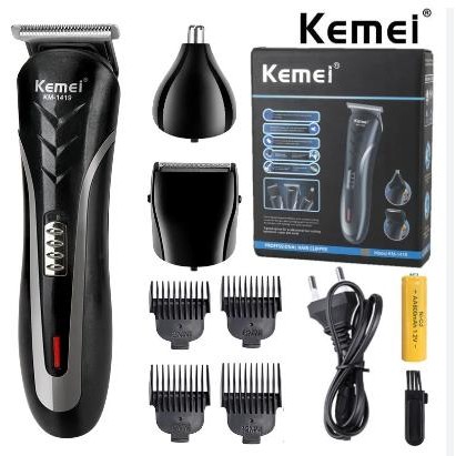 PROMO KM-1419 Mesin Cukur Kemei Clipper 3 in1 Alat Cukur Rambut Charger 1419