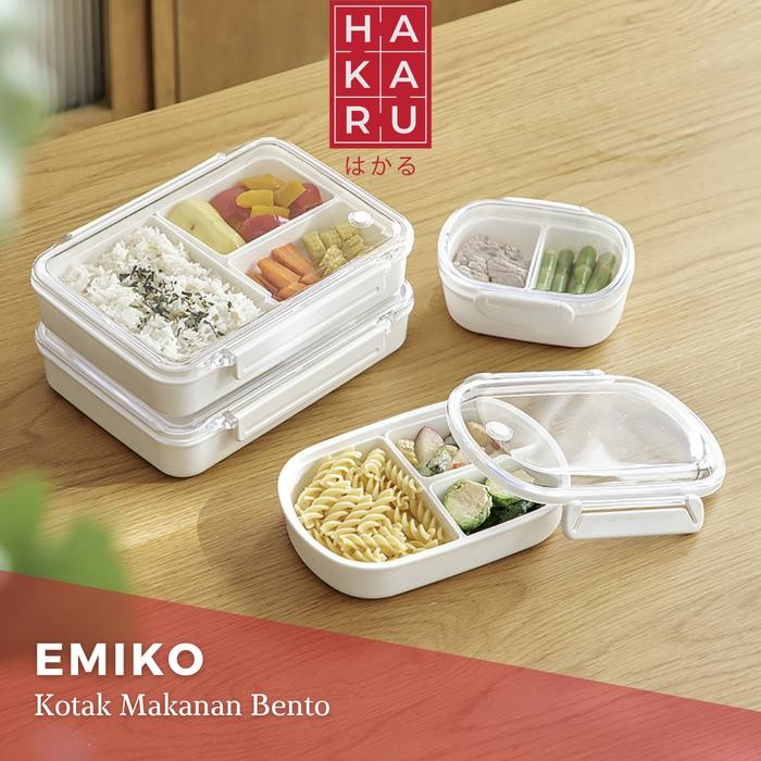 Terlaris HakaruEmiko Kotak Bento Box Makanan Premium Wadah Set Nasi Estetis Kotak Set Bekal