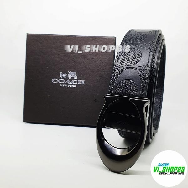 Thredz- Coach Ikat Pinggang Pria Wanita Belt Reversible Gesper Import