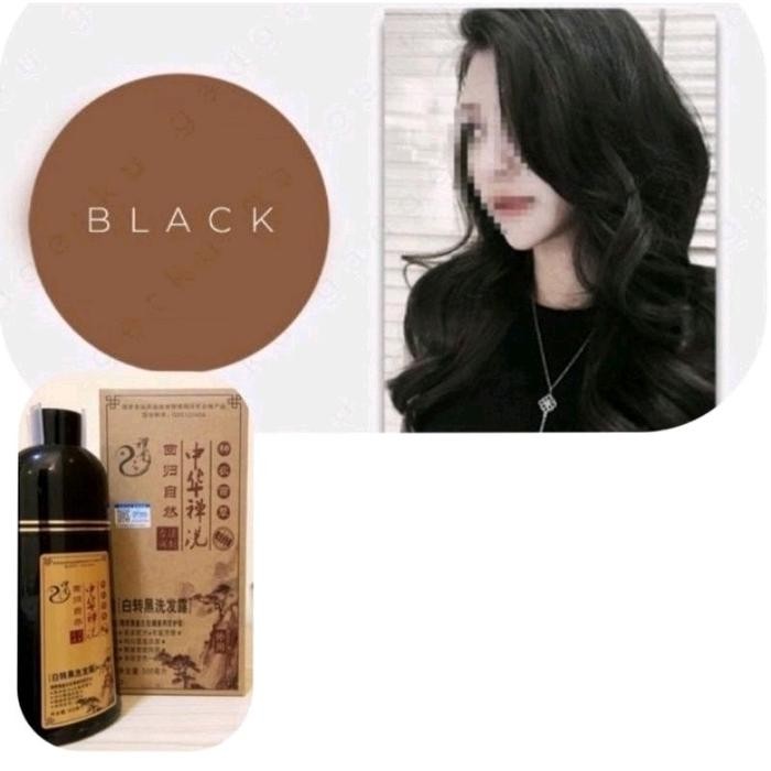 Promo [Original 500Ml] Shampoo Penghitam Rambut Penghilang Uban Putih Permanen Semir Hitam Zhi Ran