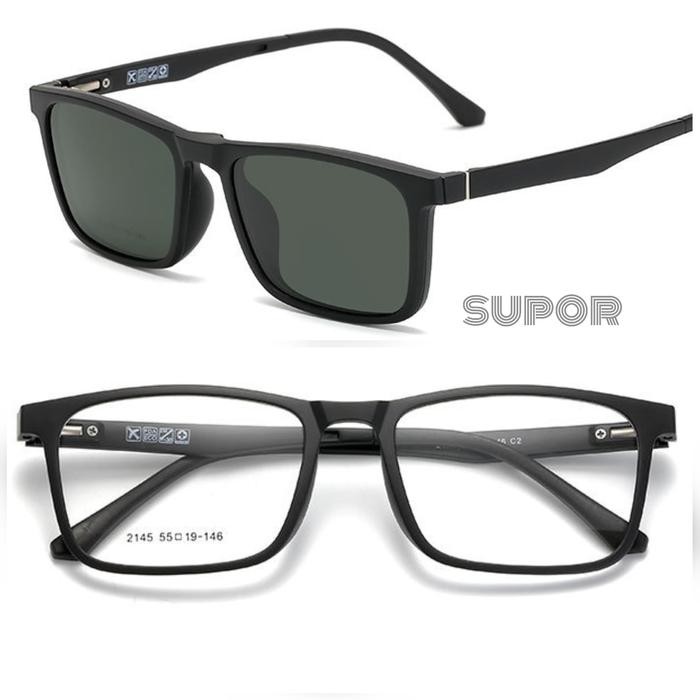 Thredz- Kacamata Korea Ff25 Clip On Polarized Original Full Frame Minus Pria